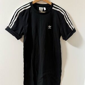 Adidas Black Tee with White Logo
